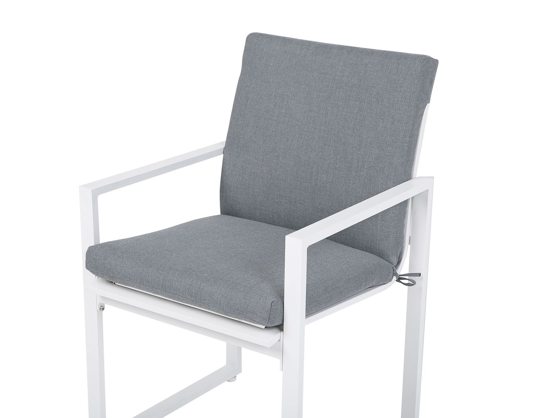 Garden Dining Set 8 Seater PANCOLE with Cushions Metal Grey