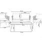Garden Lounge Set with Table 4 Seater PREVEZA PE Rattan Grey