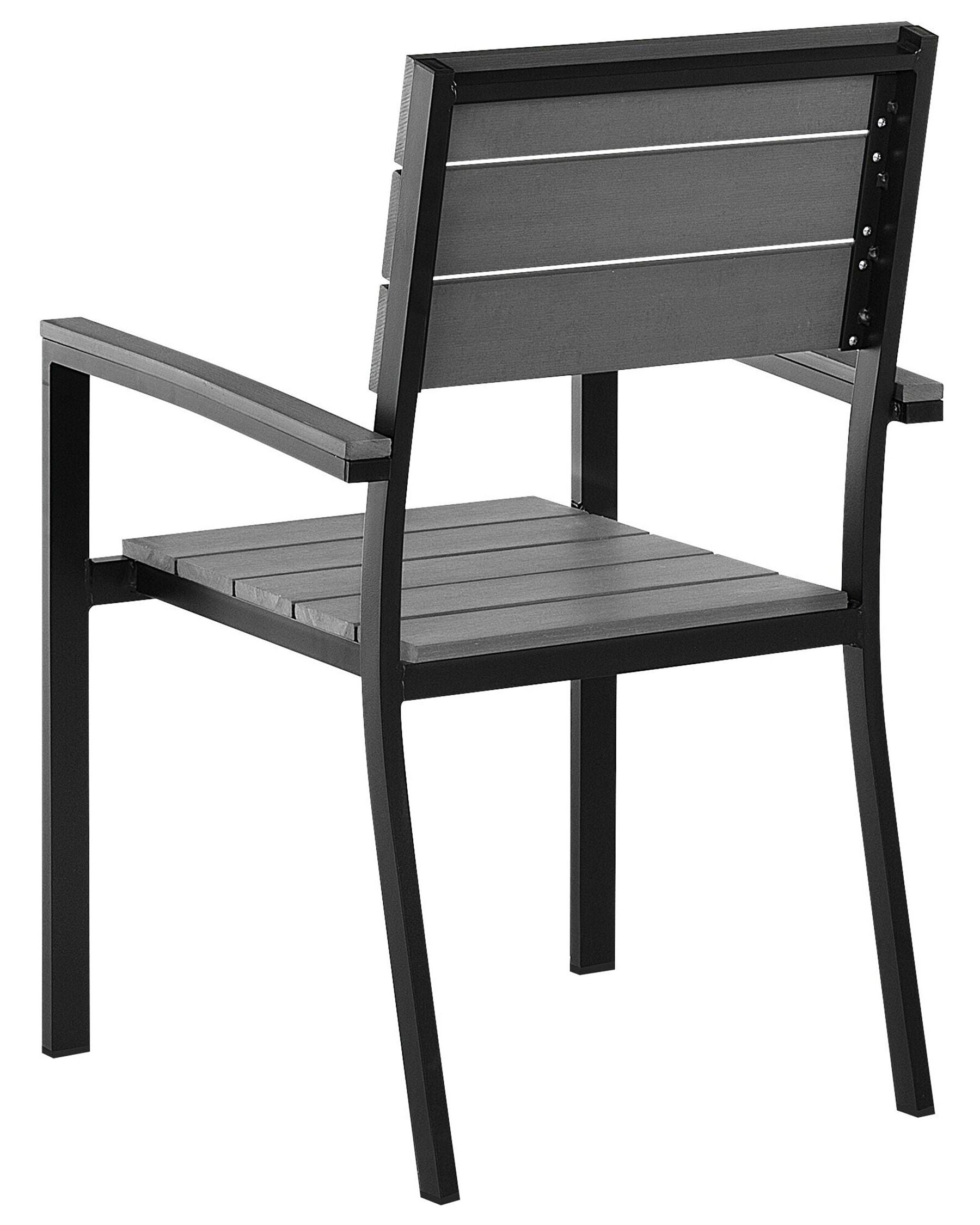 Set of 6 Garden Chairs COMO Grey