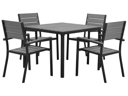 Garden Dining Set 4 Seater PRATO Grey