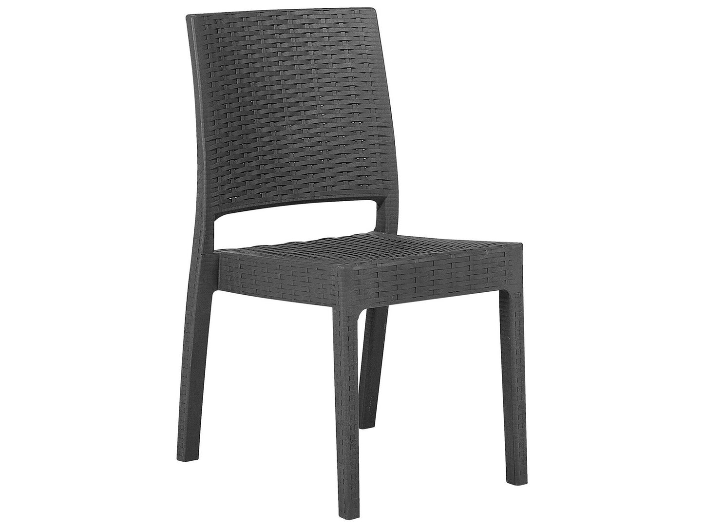 4 Seater Garden Dining Set Grey FOSSANO