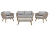 Garden Lounge Set with Table 4 Seater PE Rattan Grey