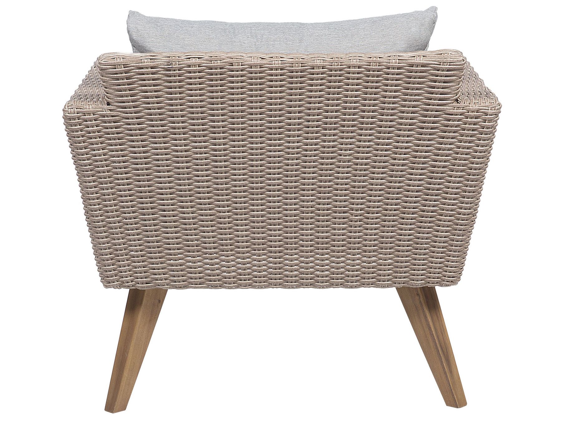 Garden Lounge Set with Table 4 Seater VITTORIA PE Rattan Grey