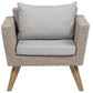 Garden Lounge Set with Table 4 Seater VITTORIA PE Rattan Grey