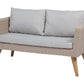 Garden Lounge Set with Table 4 Seater VITTORIA PE Rattan Grey