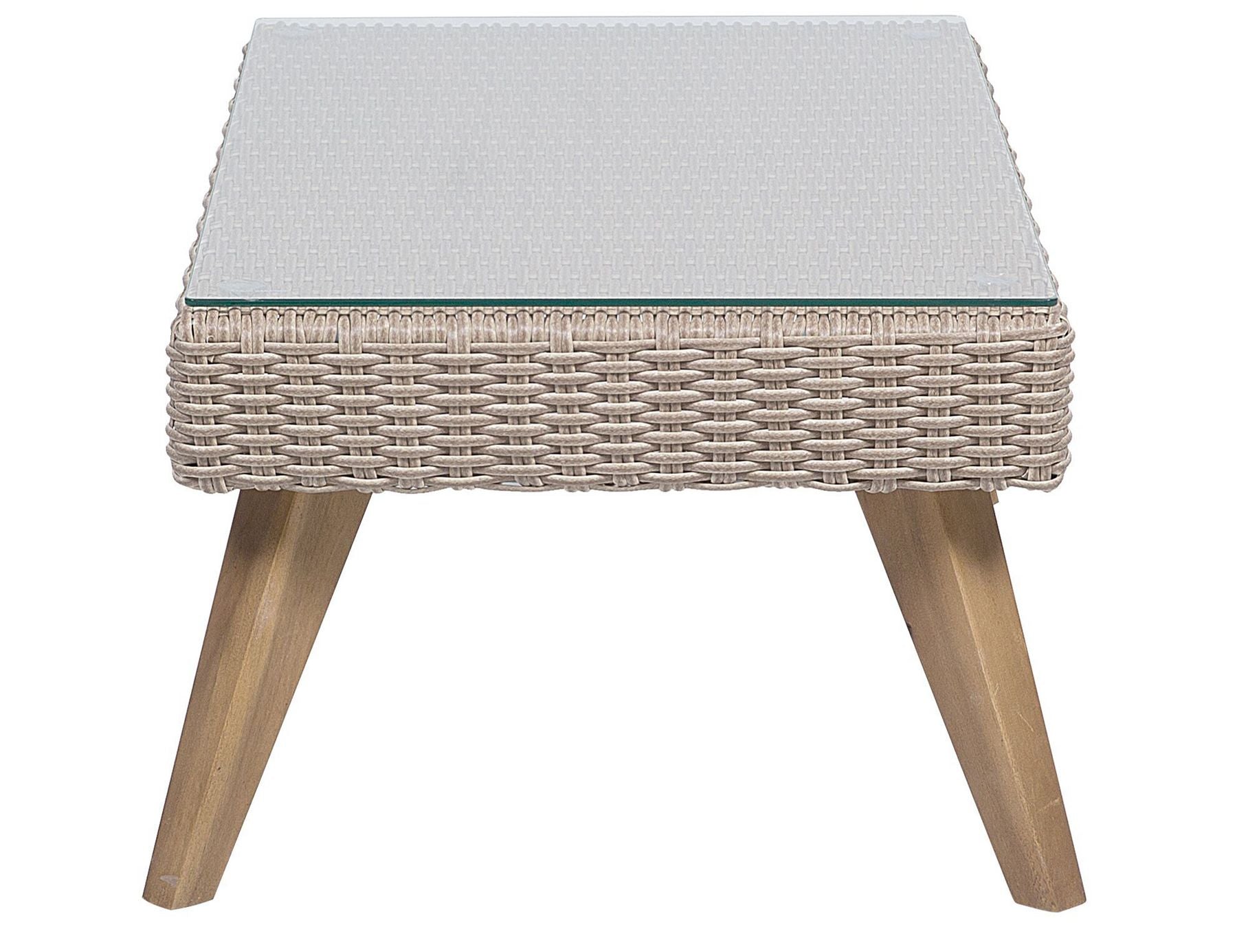 Garden Lounge Set with Table 4 Seater VITTORIA PE Rattan Grey