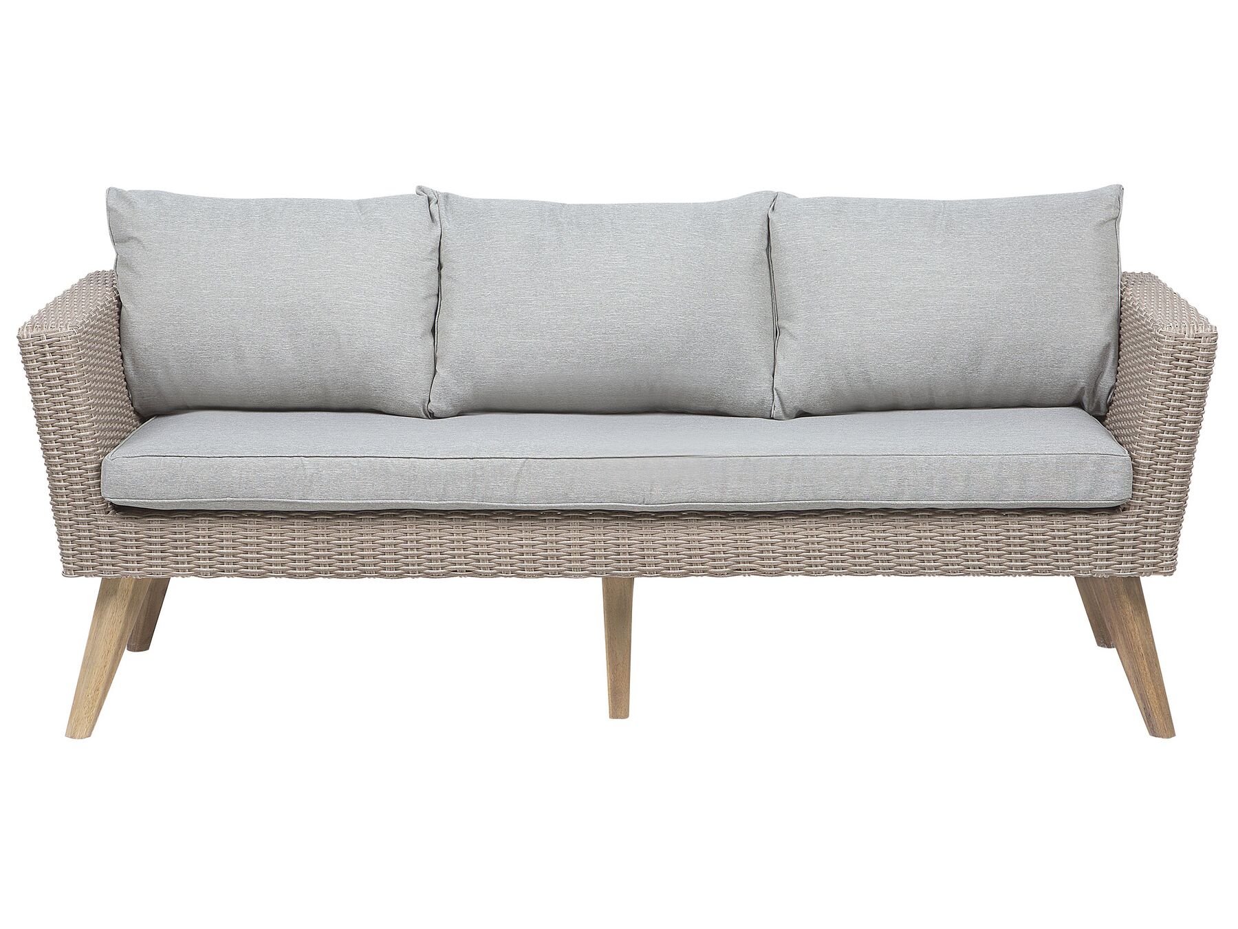 Garden Lounge Set with Table 5 Seater VITTORIA PE Rattan Grey