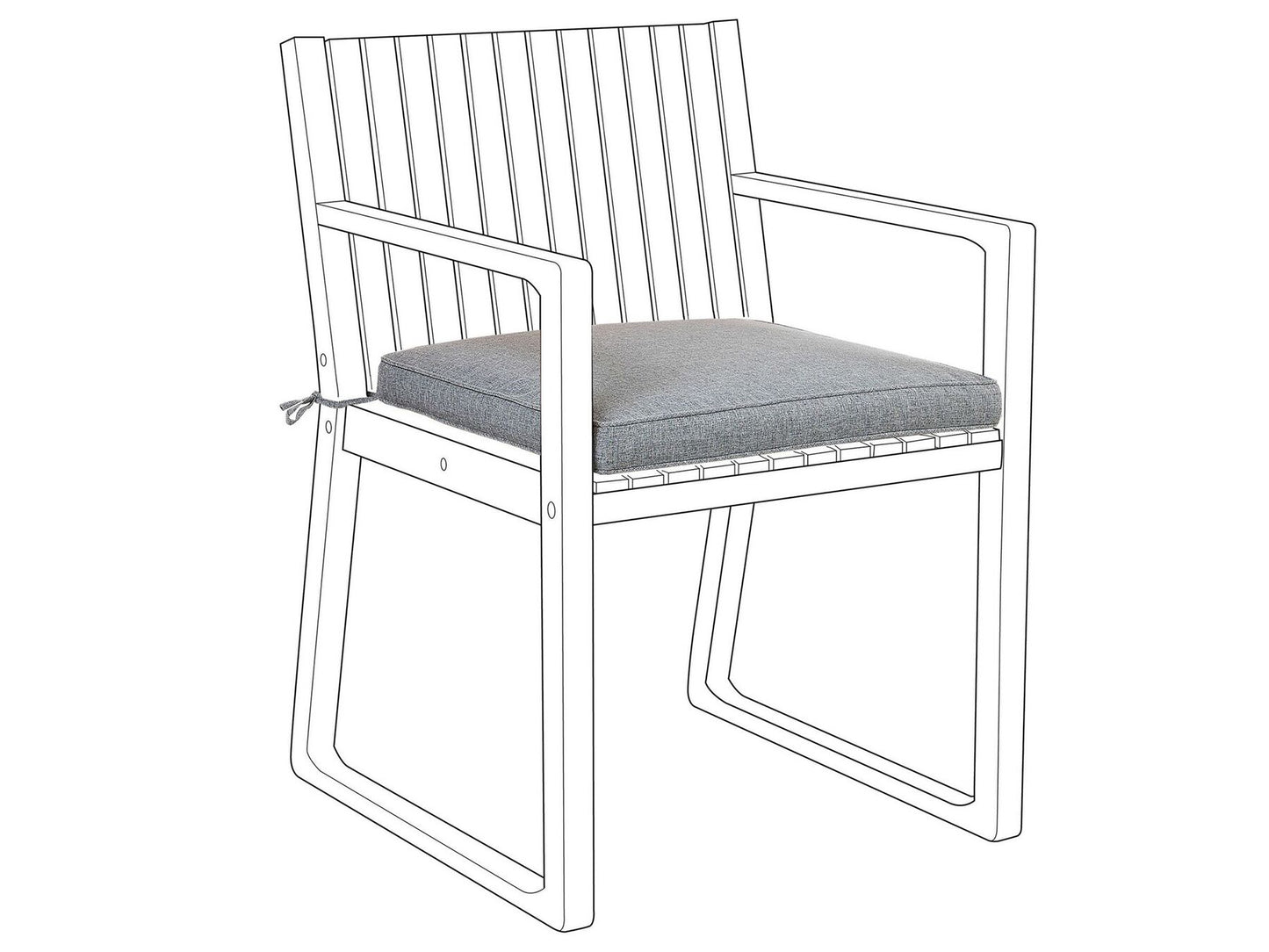Garden Chair SASSARI Acacia Wood Brown