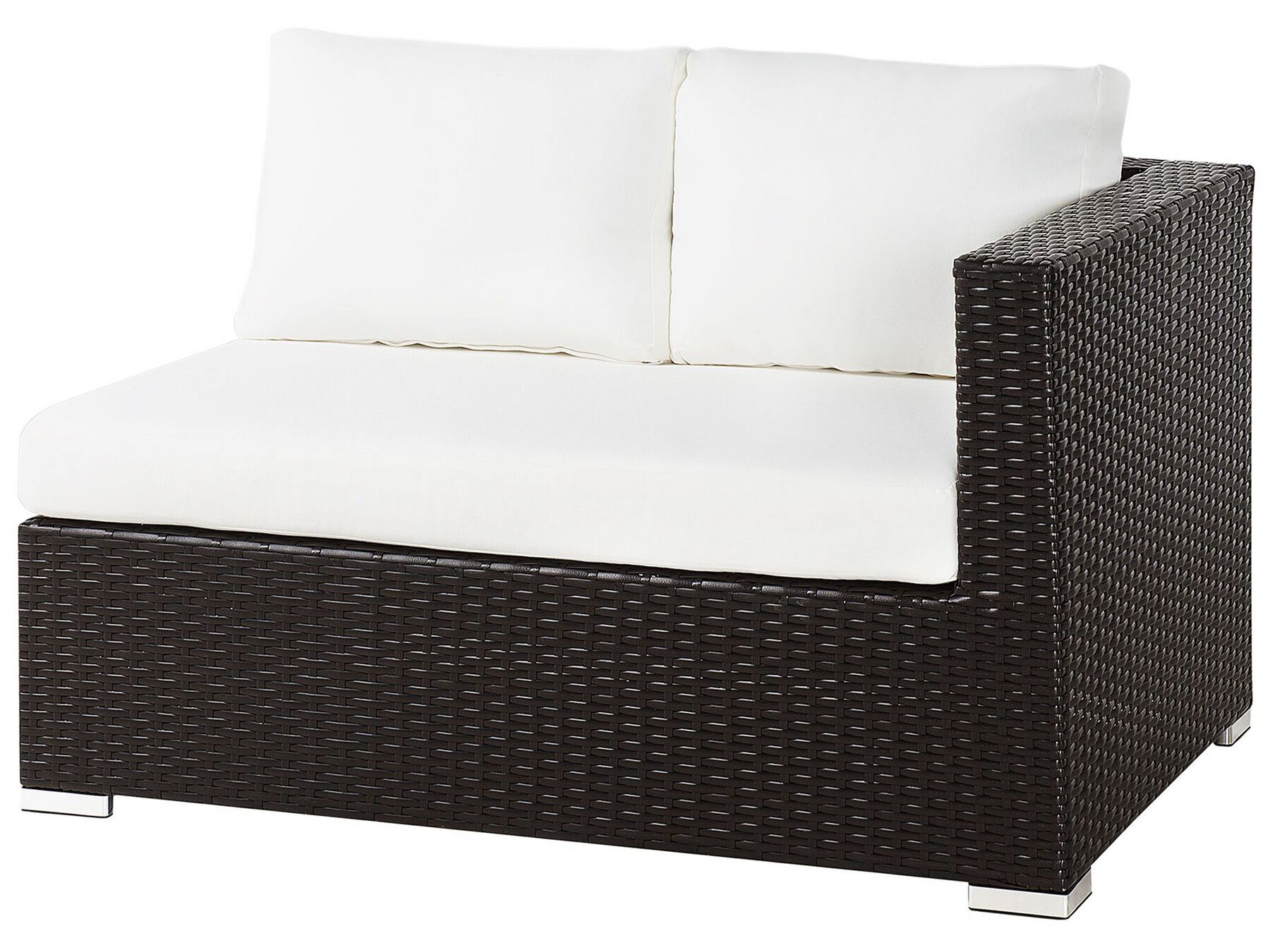 Garden Lounge Set with Table 8 Seater XXL Right Hand Modular PE Rattan Dark Brown