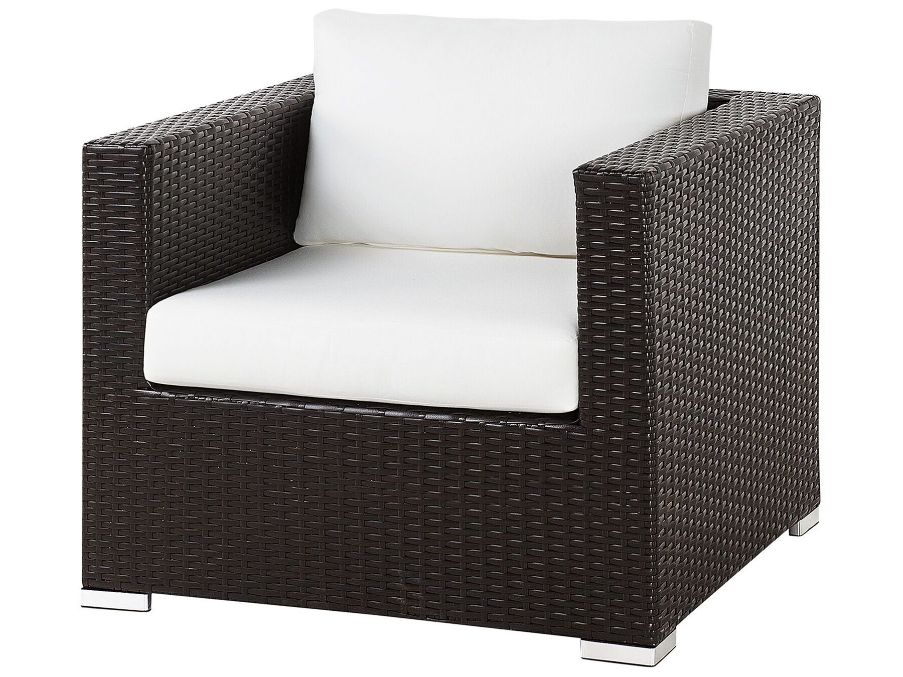 Garden Lounge Set with Table 8 Seater XXL Right Hand Modular PE Rattan Dark Brown