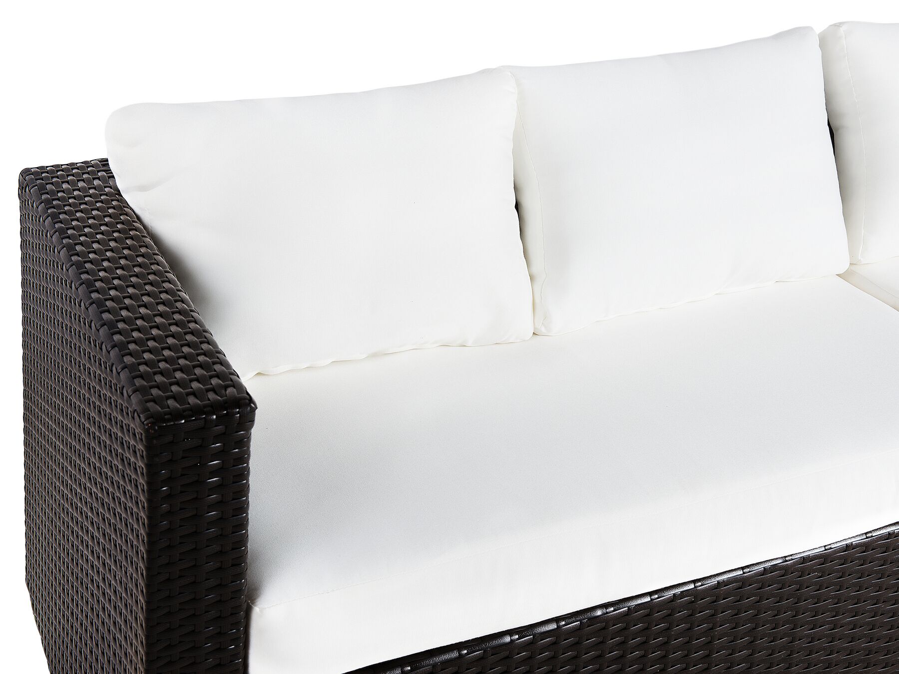Garden Lounge Set with Table 8 Seater XXL Right Hand Modular PE Rattan Dark Brown