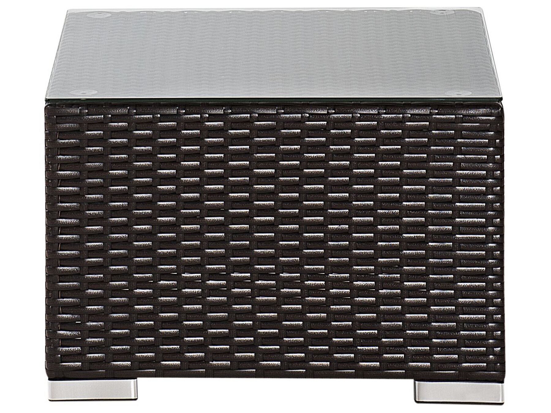 Garden Lounge Set with Table 8 Seater XXL Right Hand Modular PE Rattan Dark Brown
