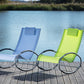 Rocking Sun Lounger Blue CAMPO