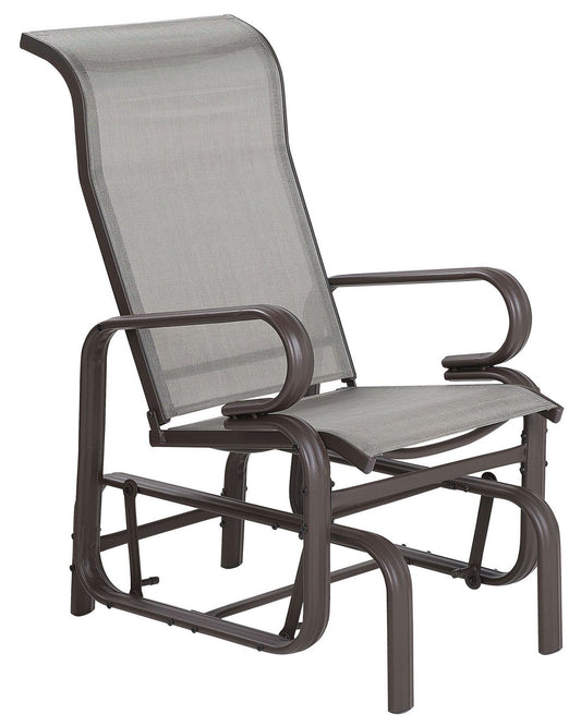 Garden Chair BORGIO Metal Brown/ Grey