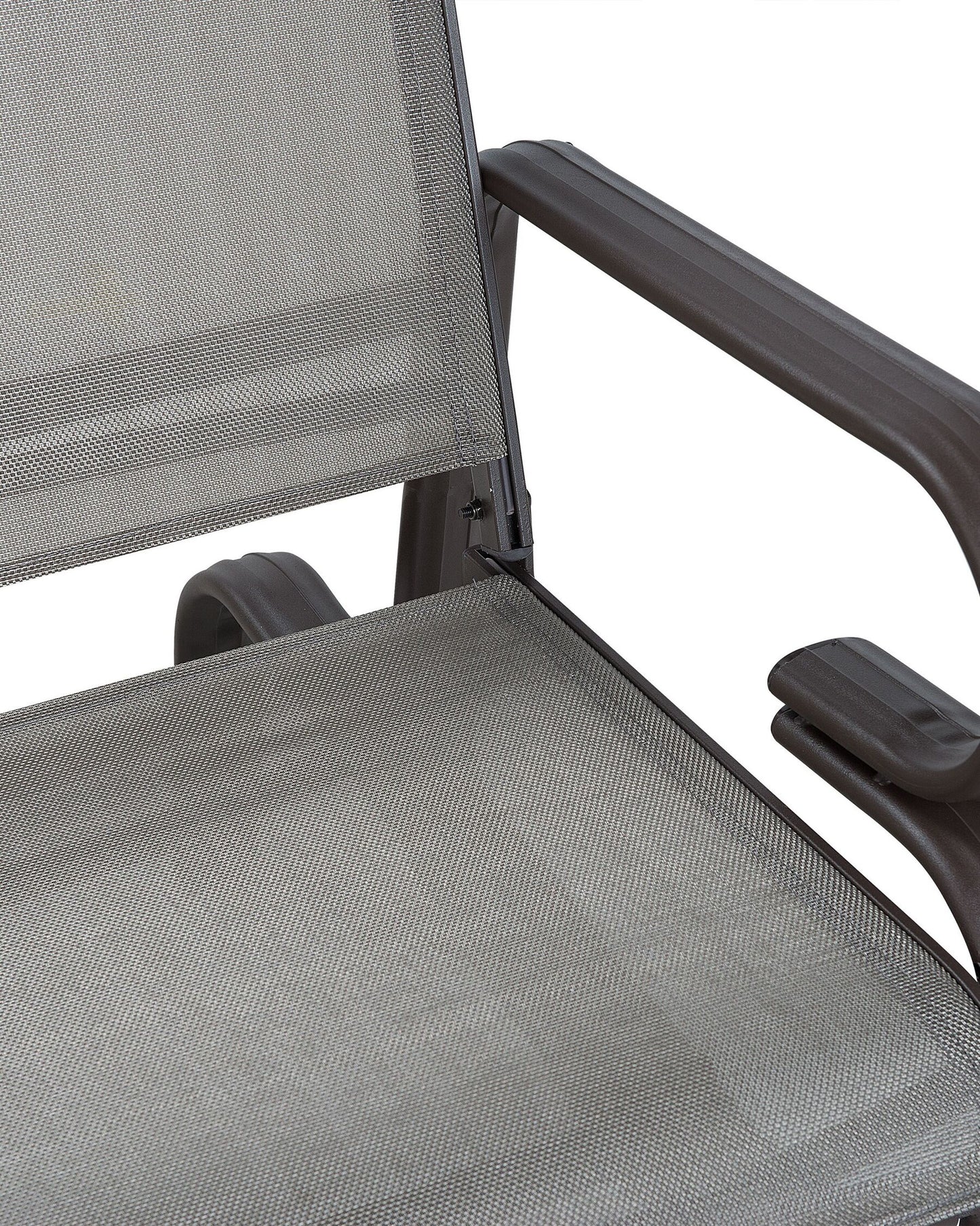Garden Chair BORGIO Metal Brown/ Grey