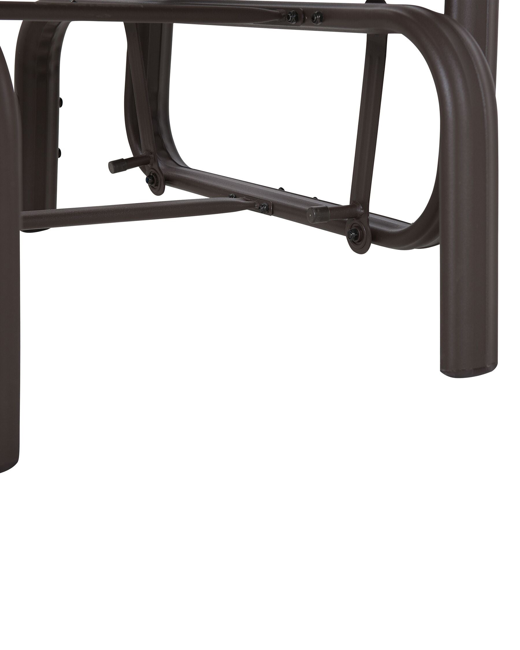Garden Chair BORGIO Metal Brown/ Grey