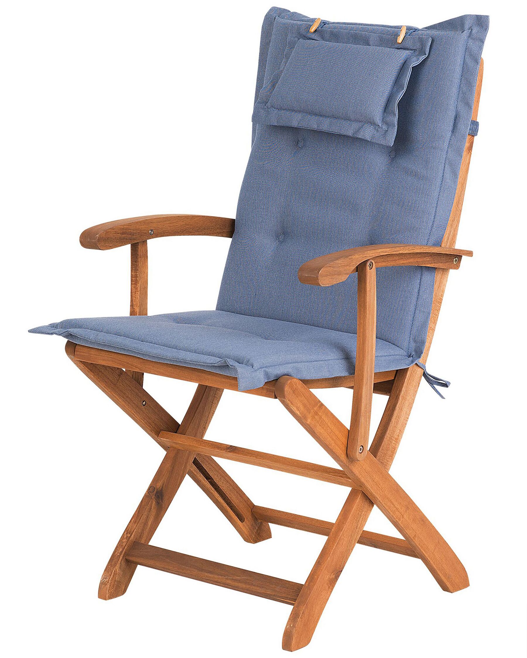 Garden Chair MAUI Acacia Wood Blue