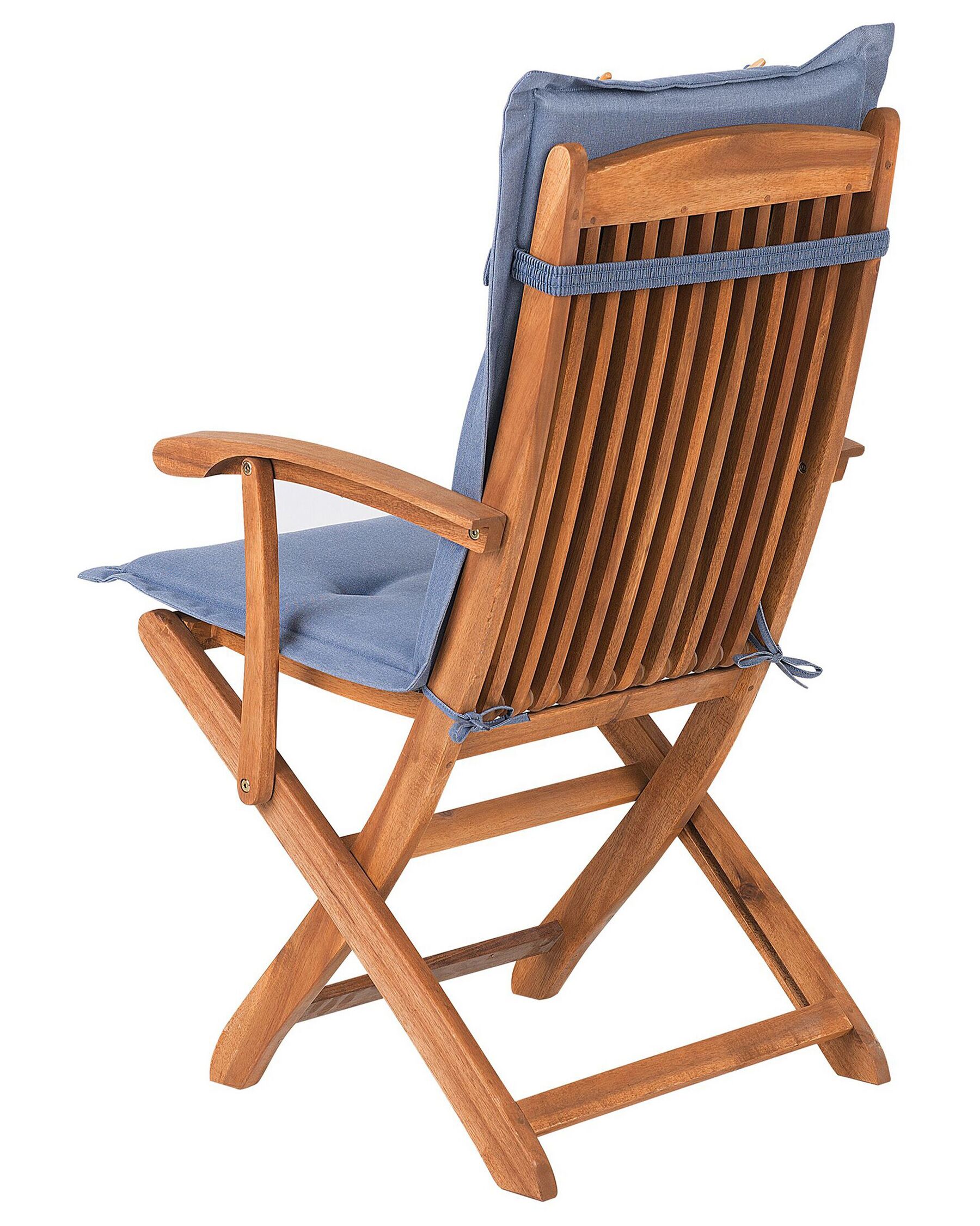 Garden Chair MAUI Acacia Wood Blue