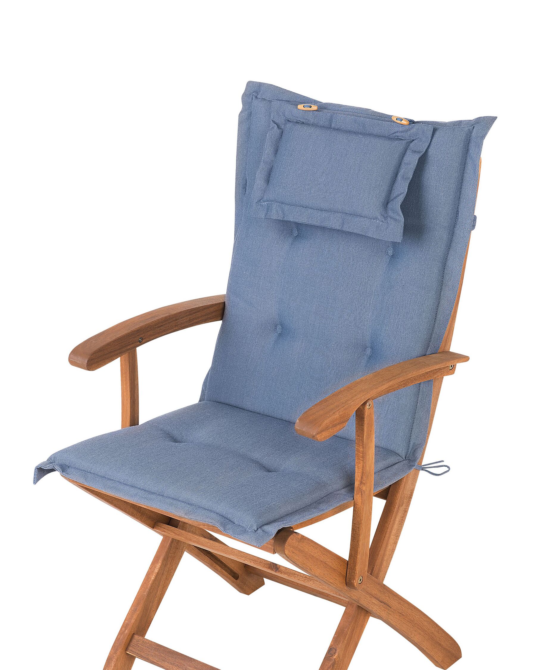 Garden Chair MAUI Acacia Wood Blue