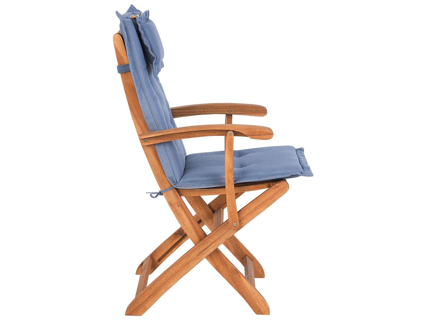 Garden Dining Set 8 Seater MAUI with Cushions Acacia Wood Blue