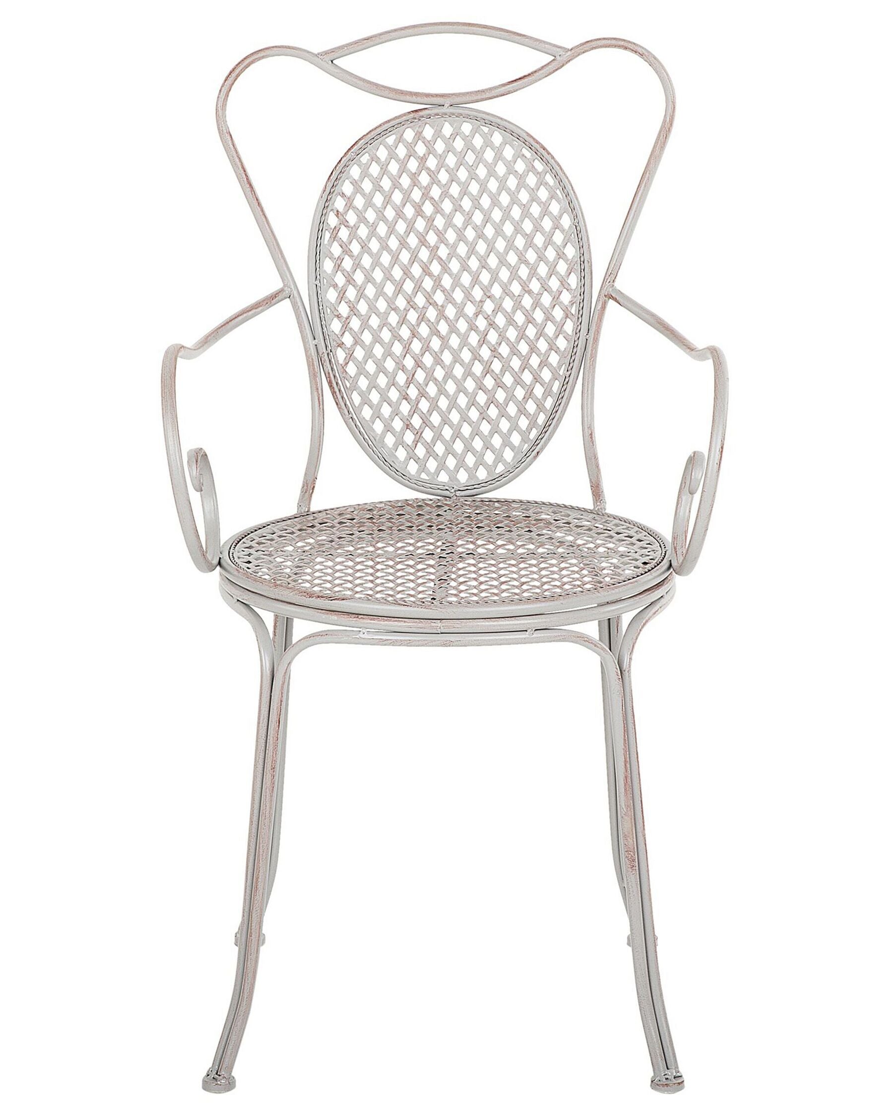 Set of 2 Garden Chairs CILENTO Metal Grey