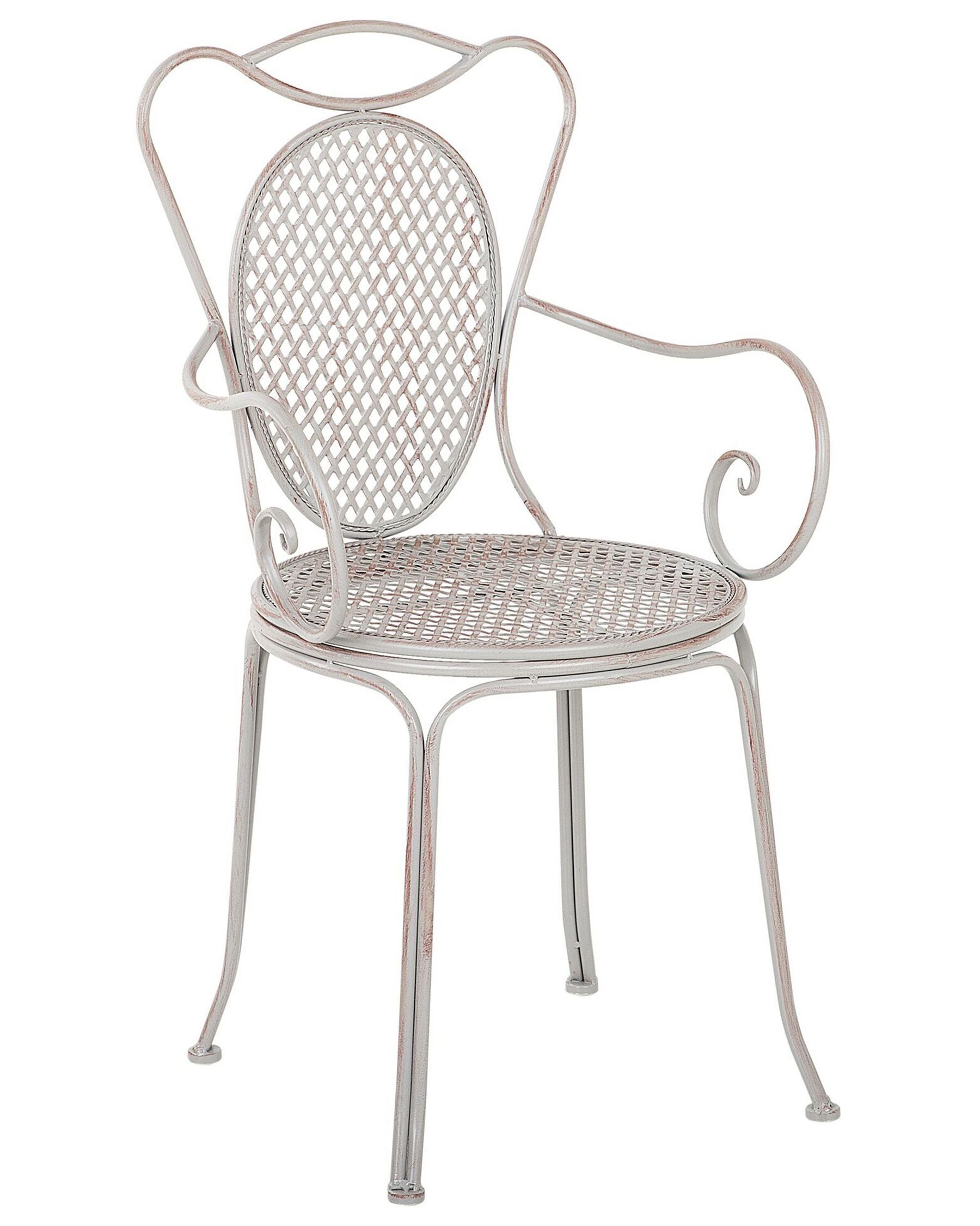 Set of 2 Garden Chairs CILENTO Metal Grey