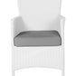 Set of 2 Garden Chairs with Cushions ITALY PE Rattan White