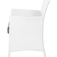 Set of 2 Garden Chairs with Cushions ITALY PE Rattan White