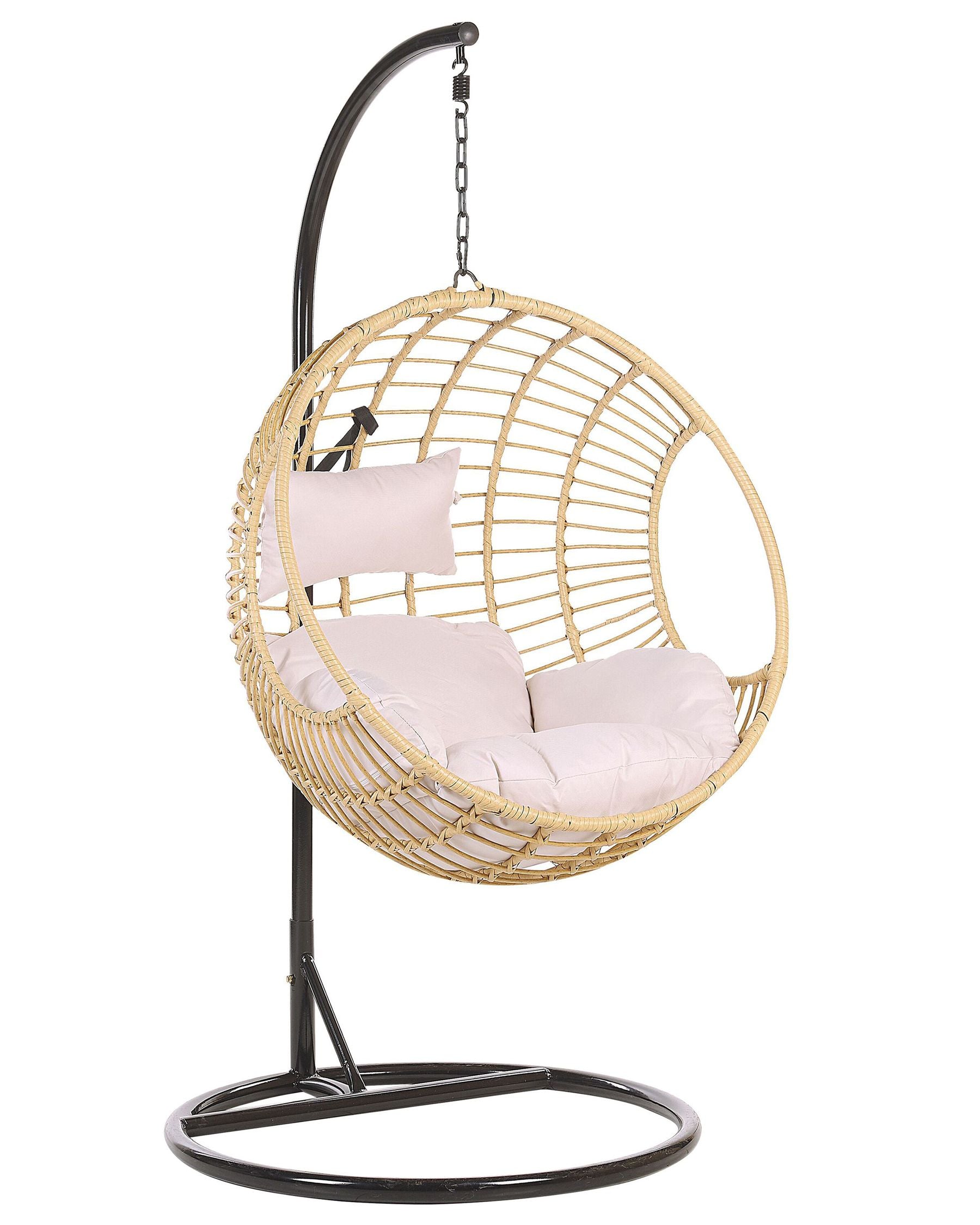 Hanging Chair with Stand Rattan Natural