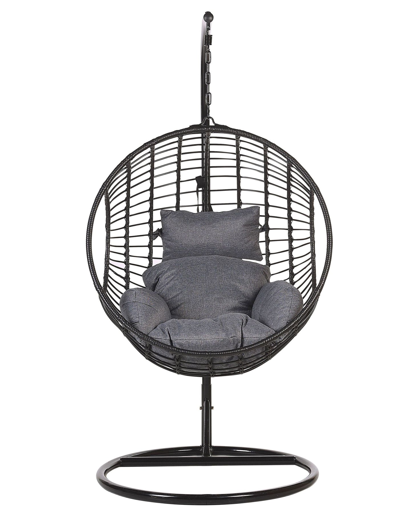 Hanging Chair with Stand ASPIO PE Rattan Black