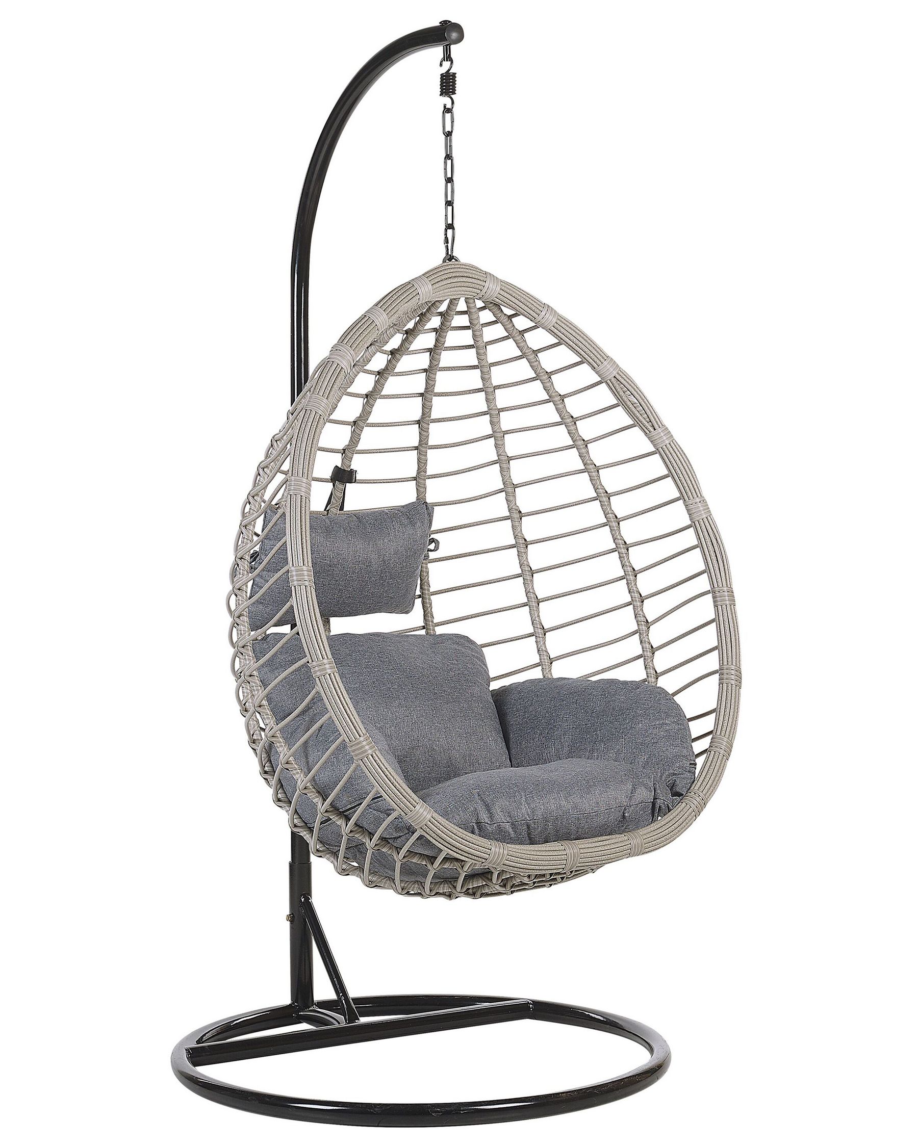 Hanging Chair TOLLO PE Rattan Grey