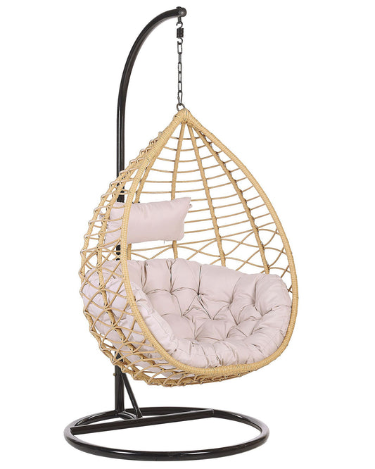 Hanging Chair with Stand ARSITA PE Rattan Natural