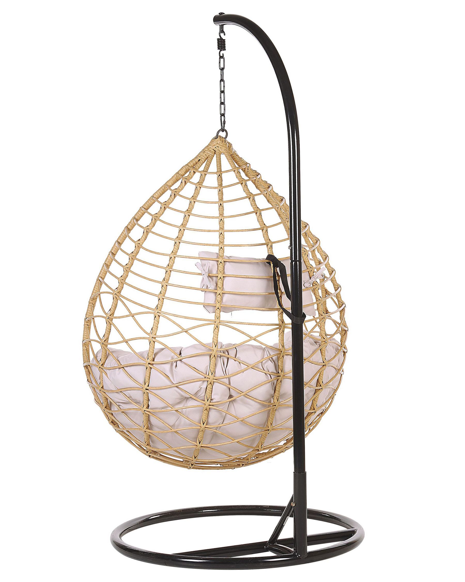 Hanging Chair with Stand ARSITA PE Rattan Natural