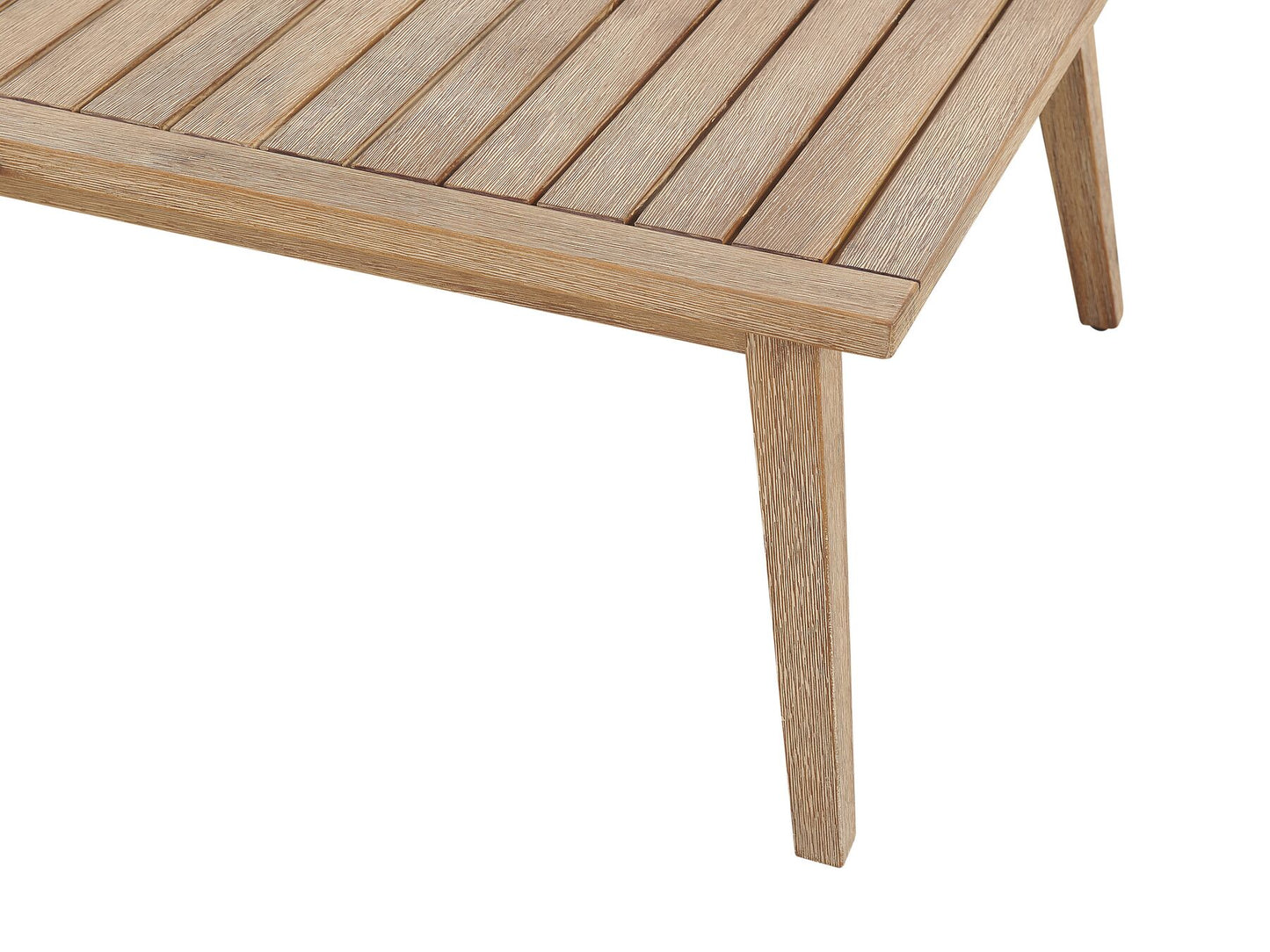 Garden Corner Sofa with Table 5 Seater ALCAMO Left Hand Acacia Wood Black