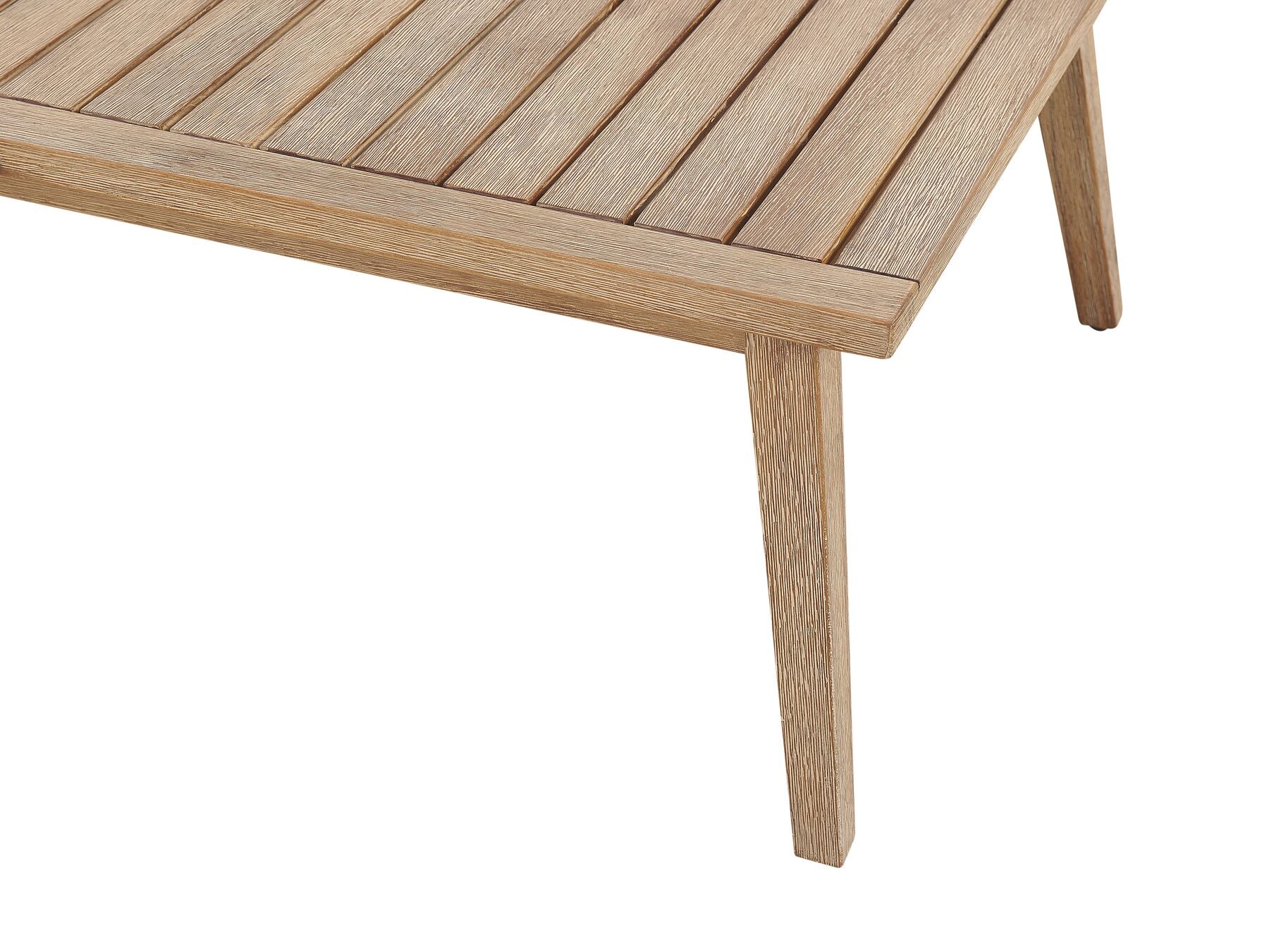 Garden Corner Sofa with Table 5 Seater ALCAMO Left Hand Acacia Wood Black