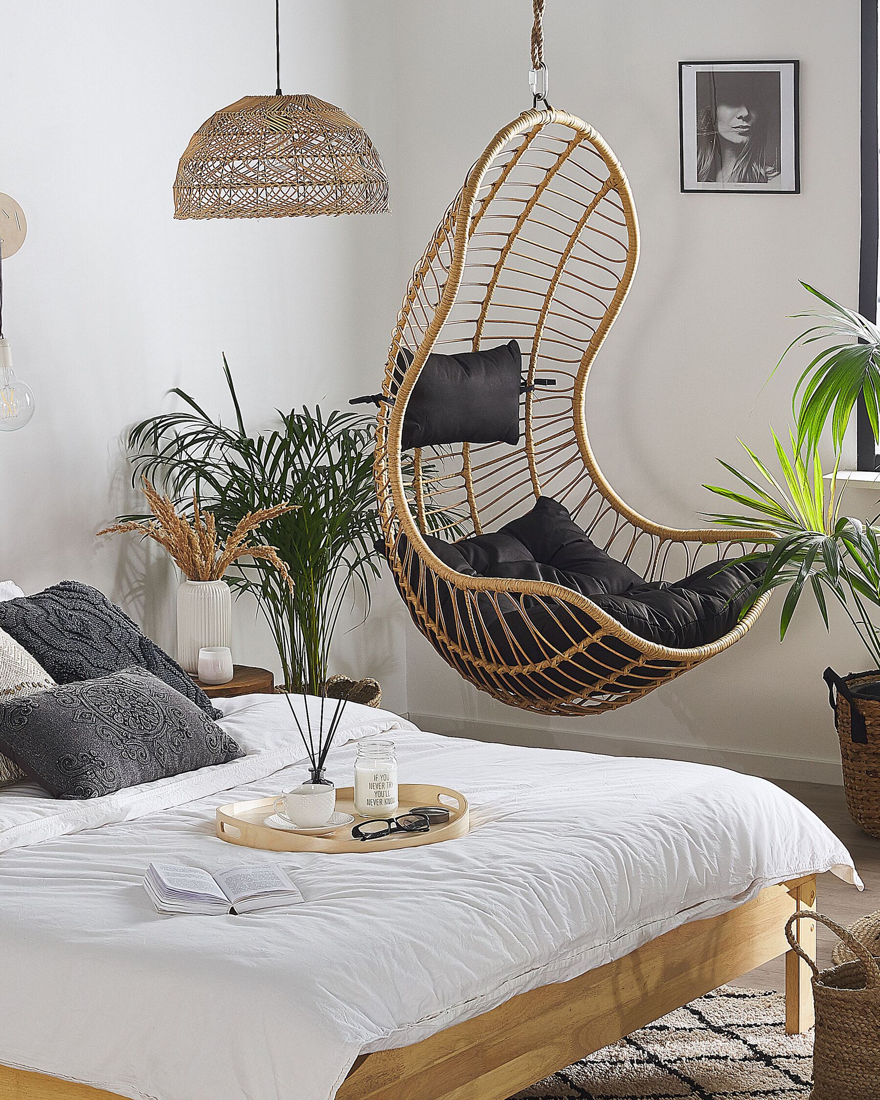 Hanging Chair PINETO PE Rattan Natural