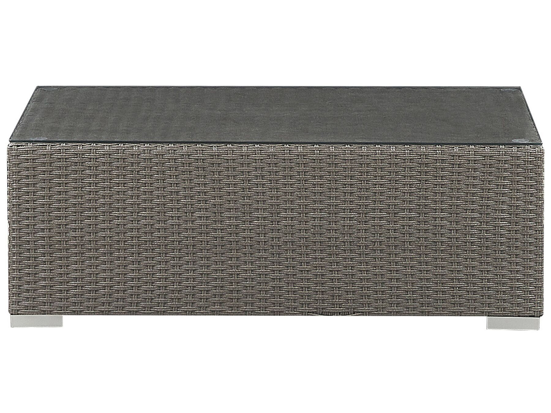 Garden Lounge Set with Table 8 Seater MAESTRO Modular PE Rattan Taupe
