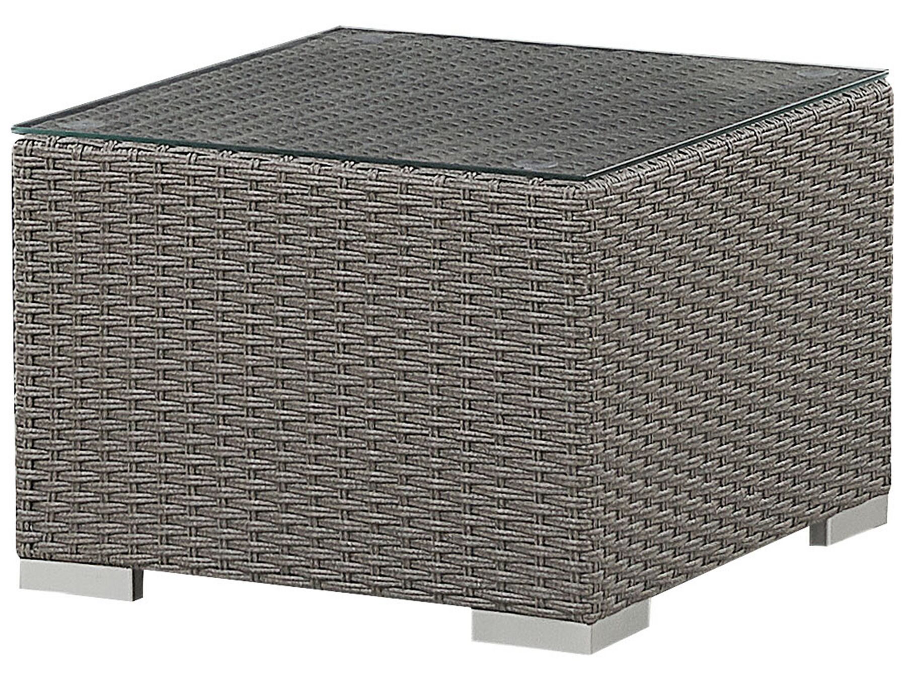 Garden Lounge Set with Table 8 Seater MAESTRO Modular PE Rattan Taupe