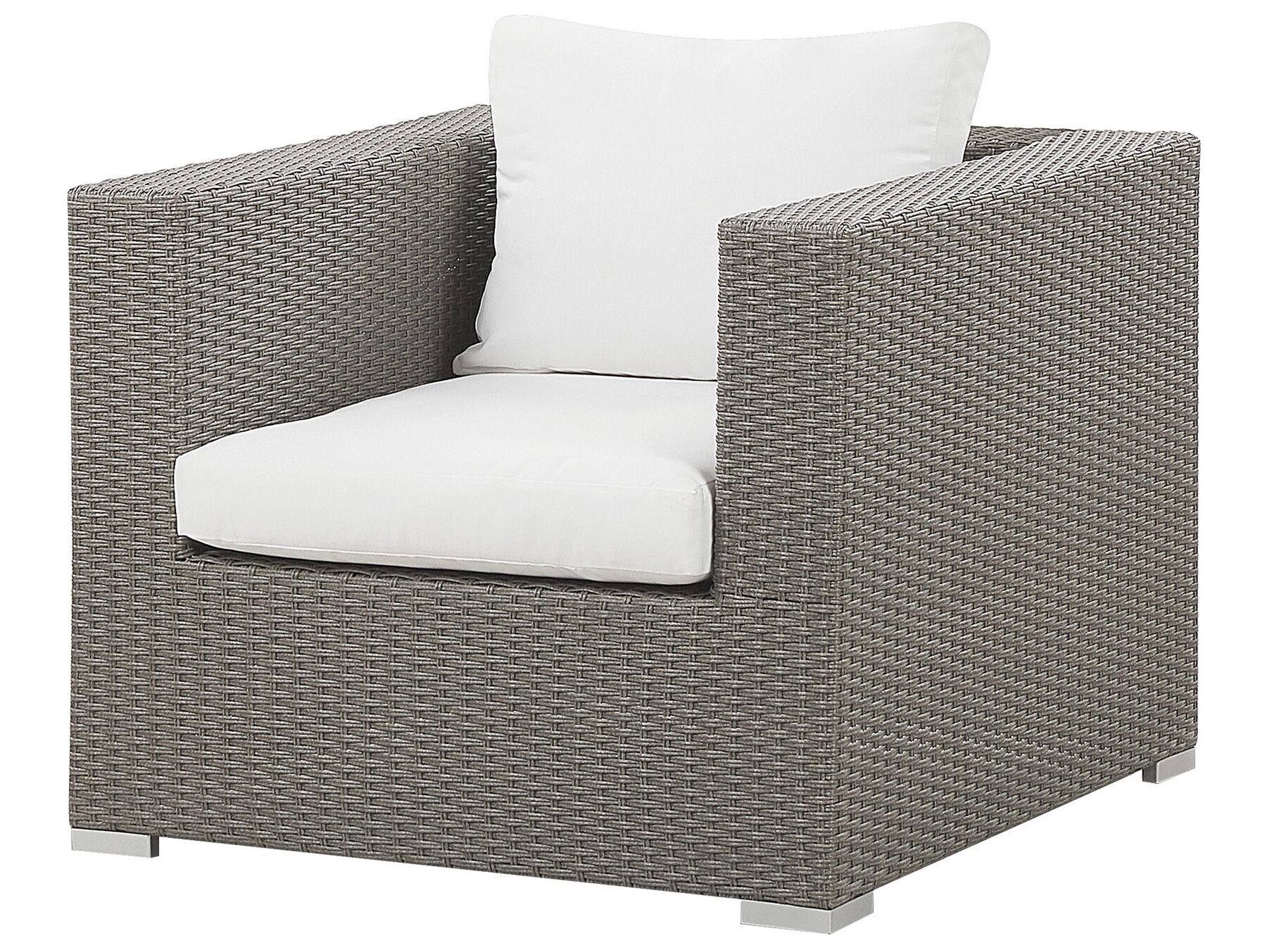 Garden Lounge Set with Table 8 Seater MAESTRO Modular PE Rattan Taupe