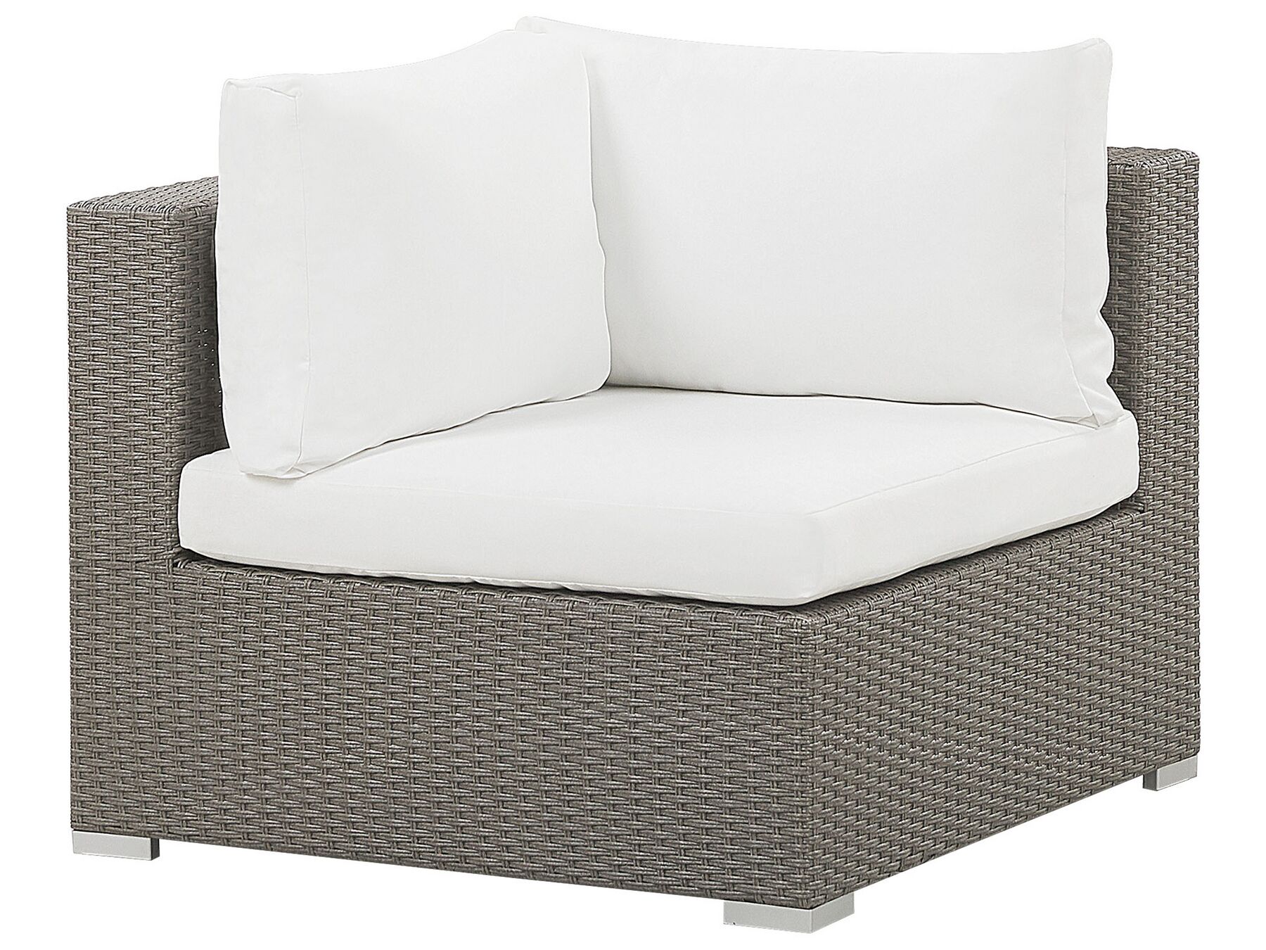 Garden Lounge Set with Table 8 Seater MAESTRO Modular PE Rattan Taupe