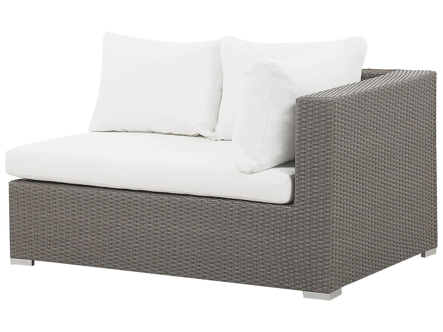 Garden Lounge Set with Table 8 Seater MAESTRO Modular PE Rattan Taupe