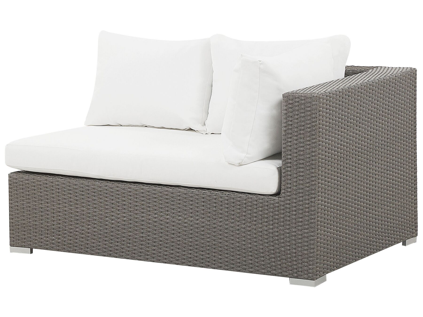 Garden Lounge Set with Table 8 Seater MAESTRO Modular PE Rattan Taupe