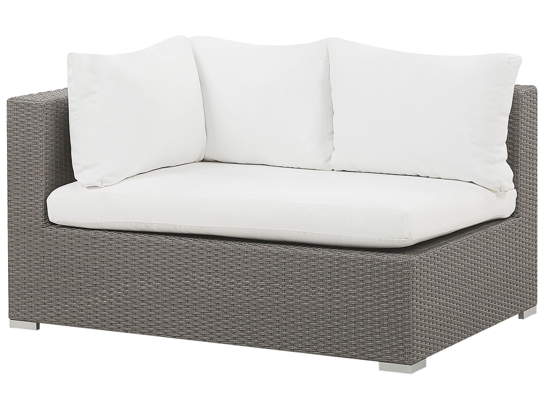 Garden Lounge Set with Table 8 Seater MAESTRO Modular PE Rattan Taupe