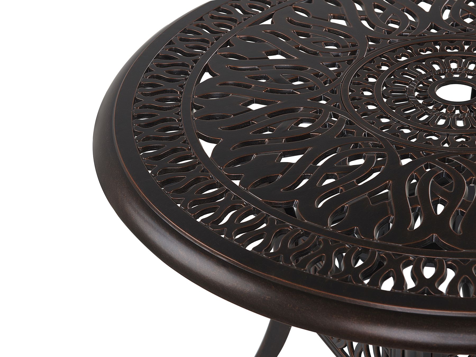 Garden Dining Set 4 Seater ANCONA with Cushions Metal Dark Brown