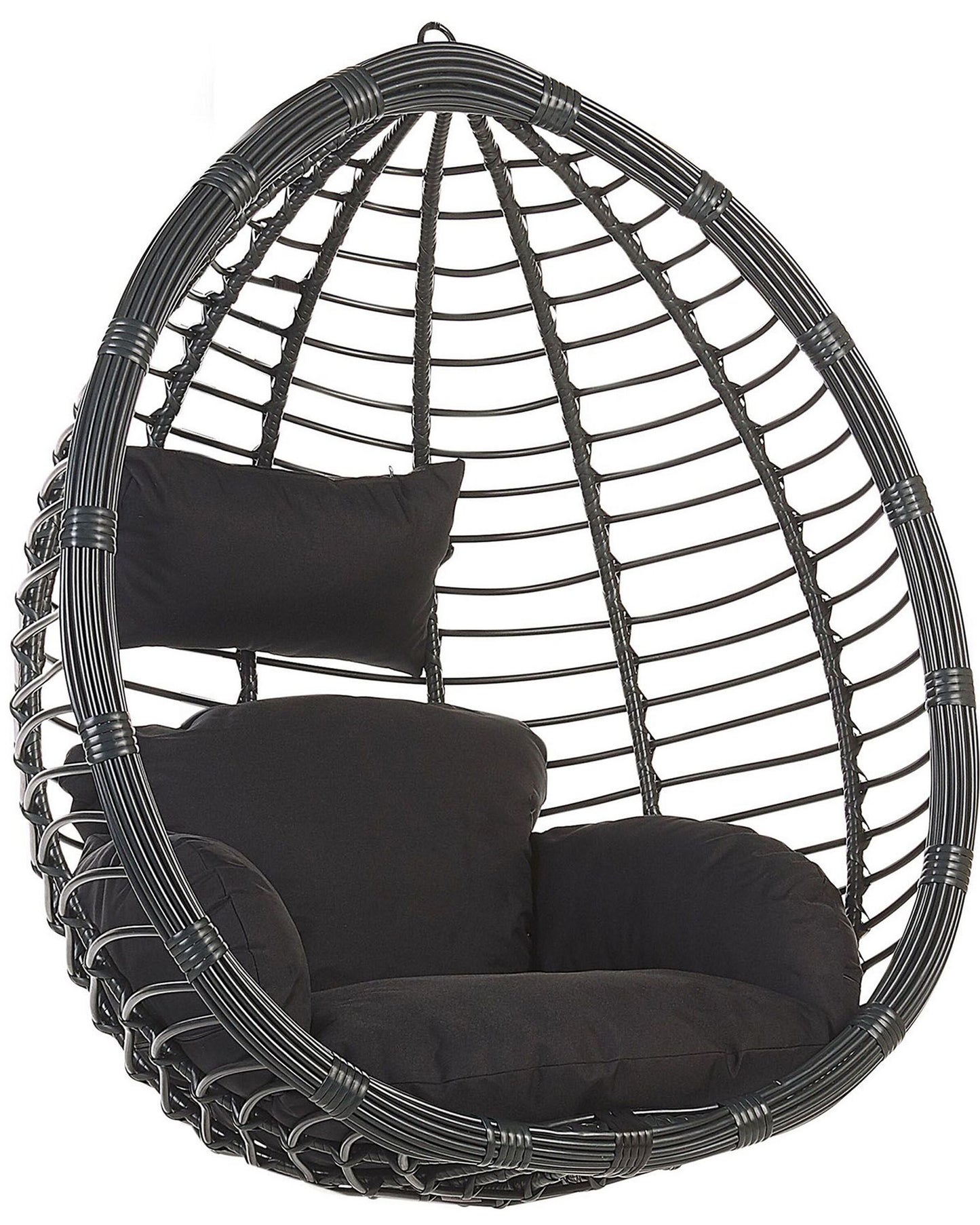 Hanging Chair TOLLO PE Rattan Black