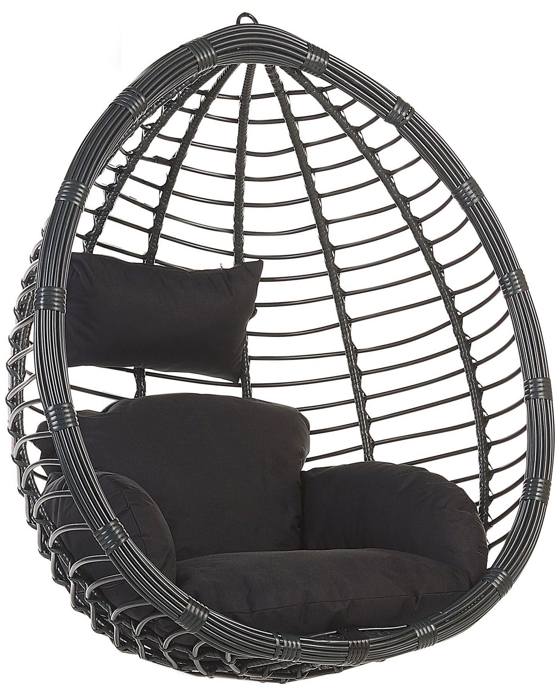 Hanging Chair TOLLO PE Rattan Black