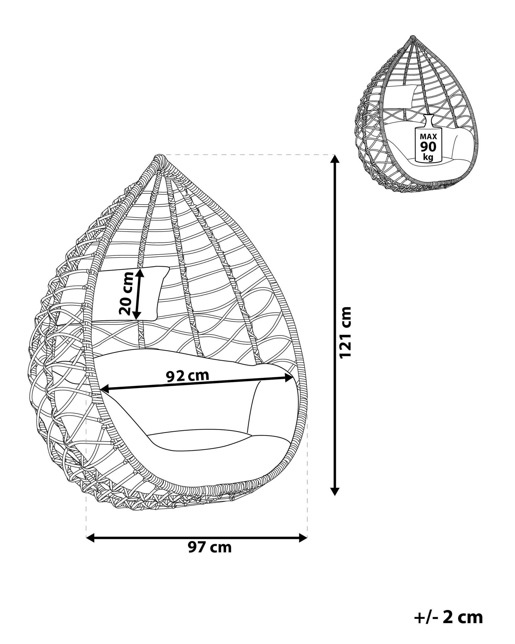 Hanging Chair Rattan Natural