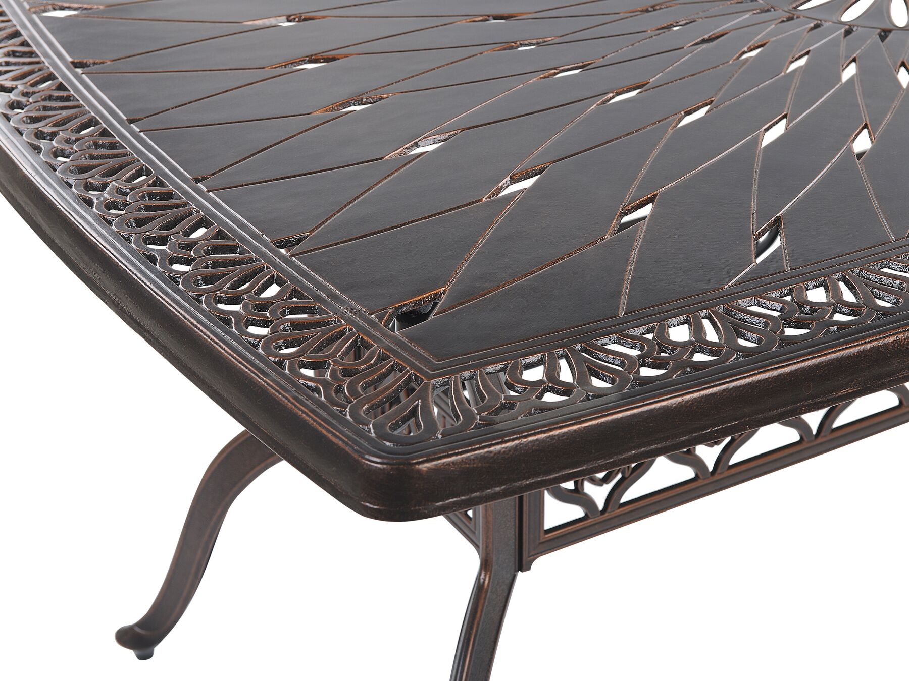 Garden Dining Set 6 Seater LIZZANO with Cushions Metal Dark Brown