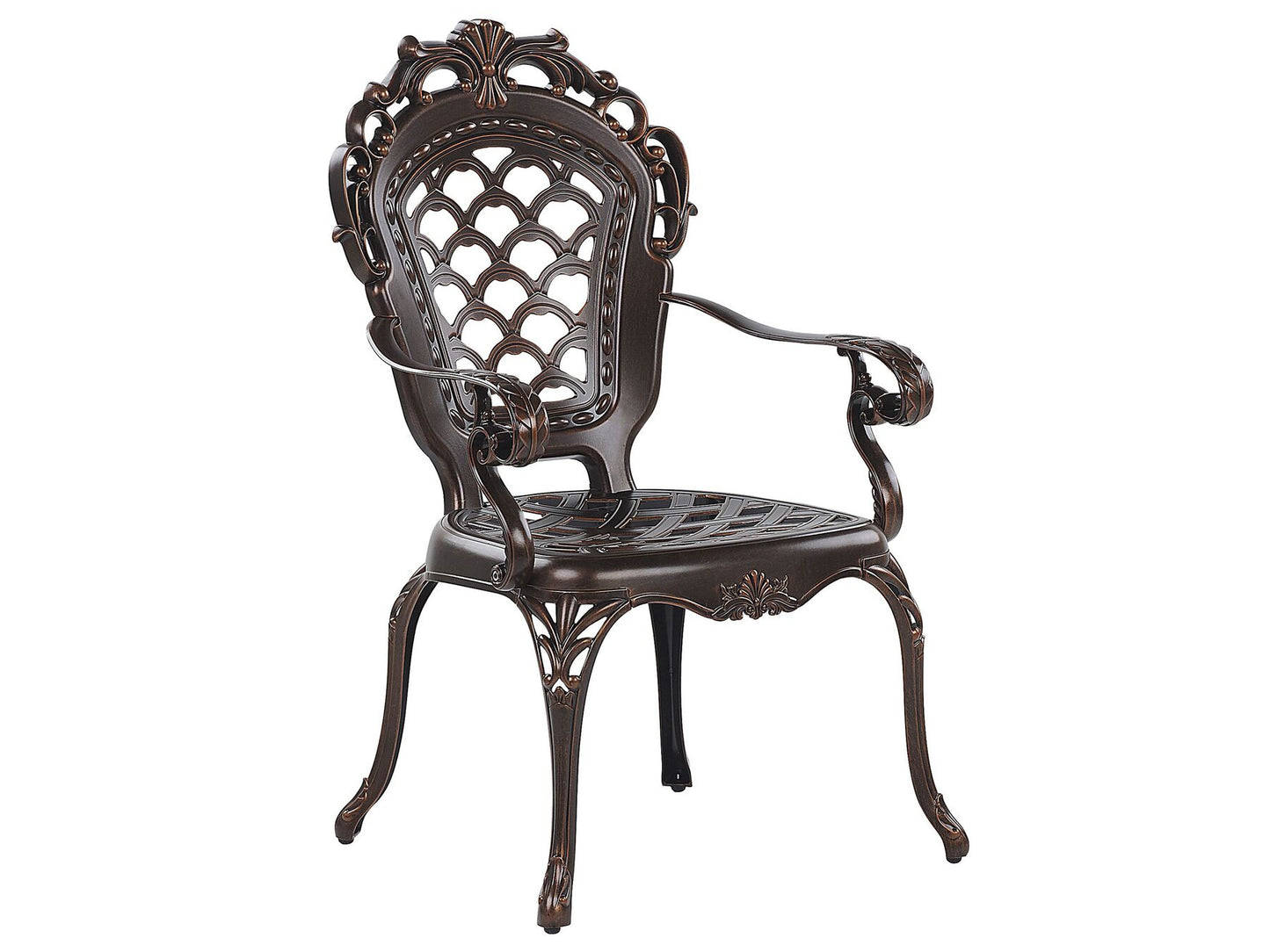Garden Dining Set 6 Seater LIZZANO with Cushions Metal Dark Brown