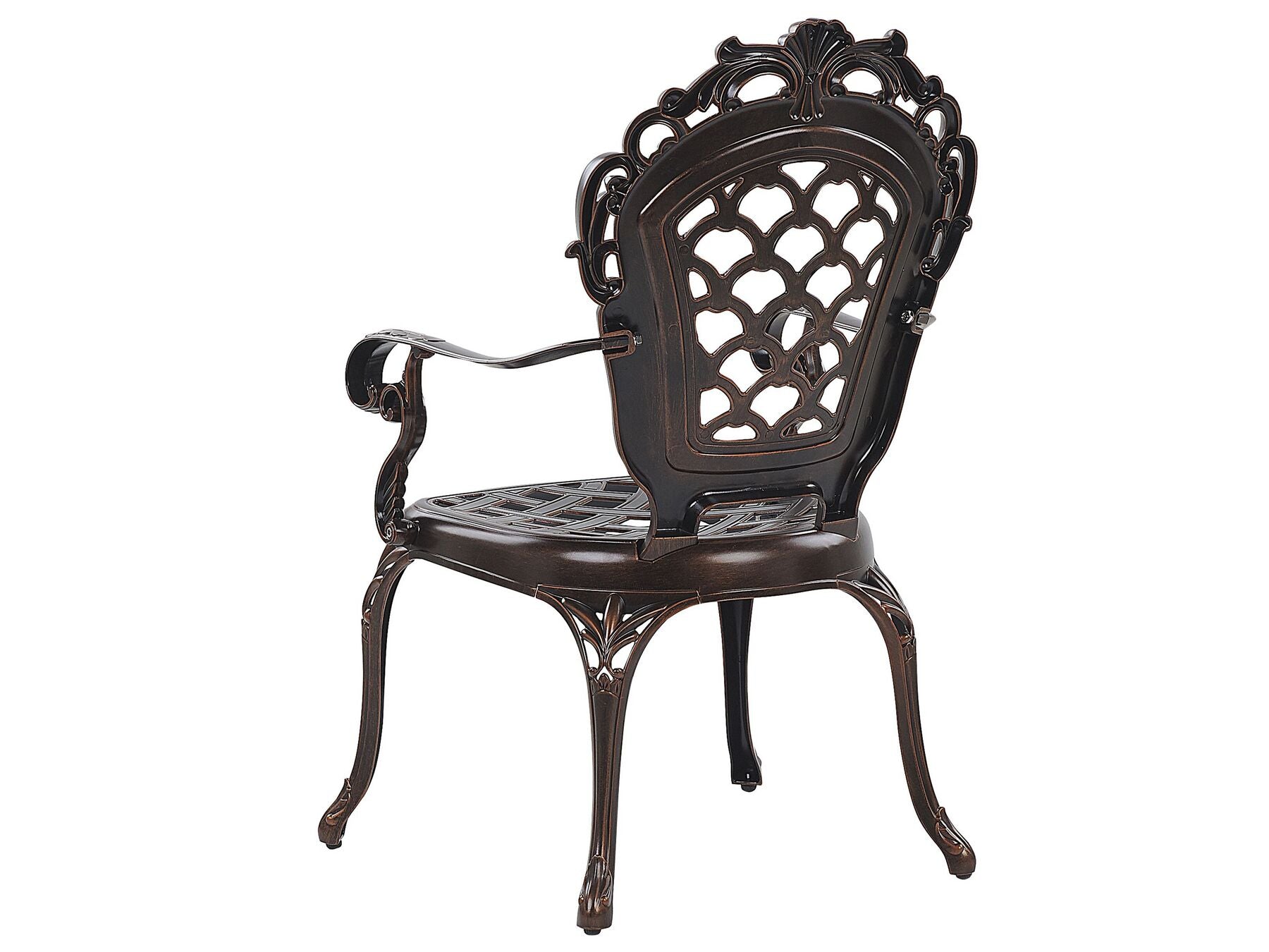 Garden Dining Set 6 Seater LIZZANO with Cushions Metal Dark Brown